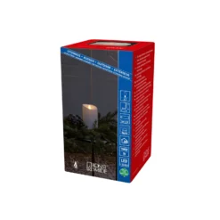 LED koristekynttilä IP44 kerma valkoinen sulanut 18.4cm