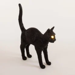 LED-koristepöytävalaisin Jobby The Cat, musta