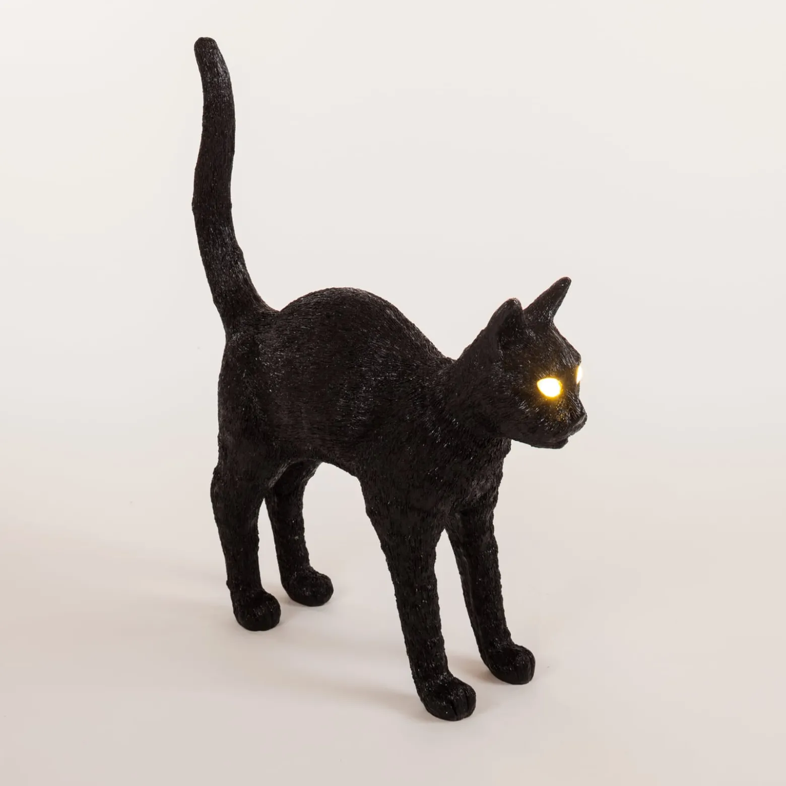 LED-koristepöytävalaisin Jobby The Cat, musta