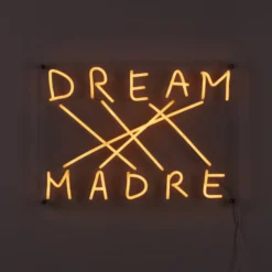 LED-koristeseinävalaisin Dream-Madre, keltainen