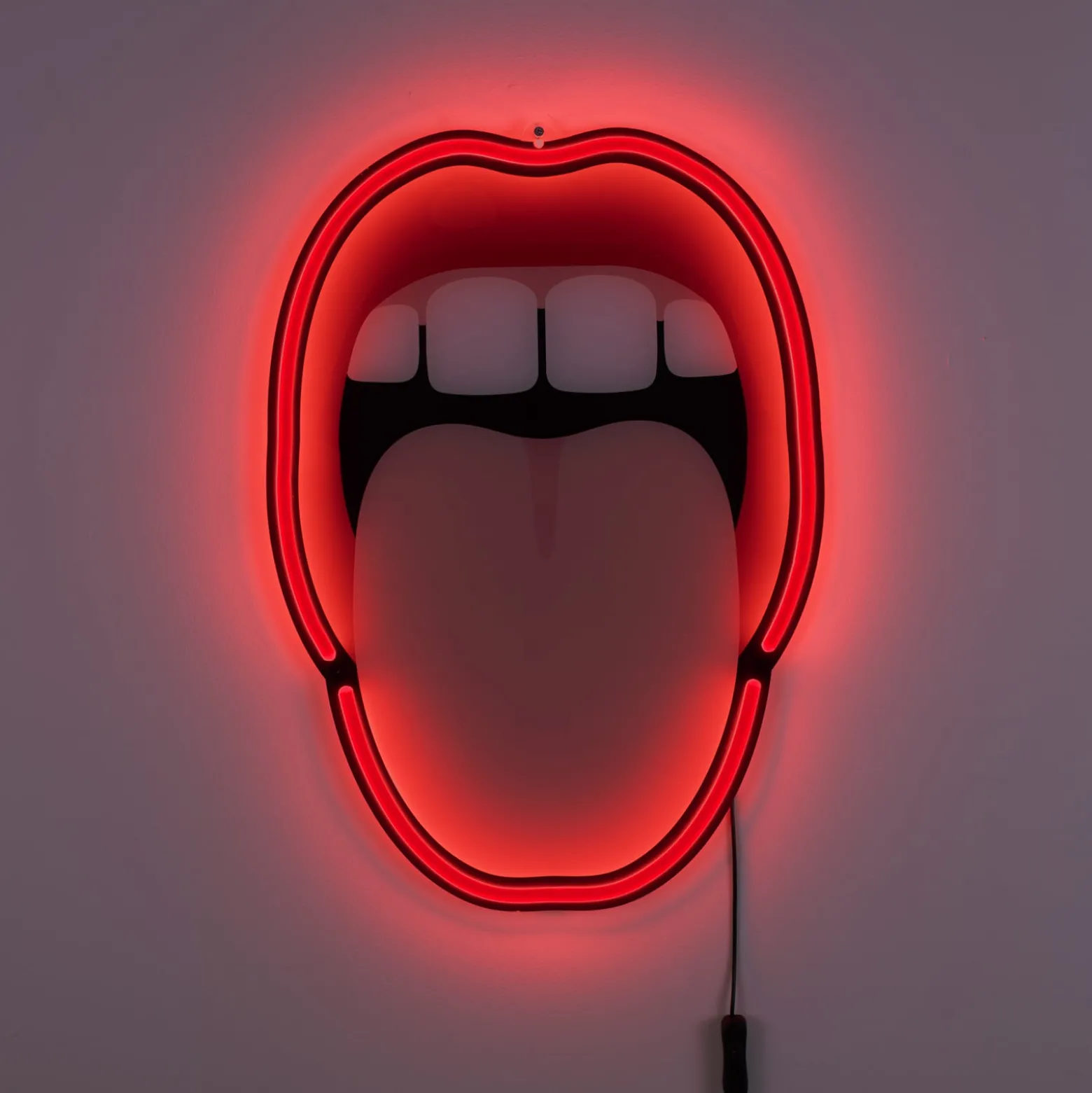 LED-koristeseinävalaisin Tongue, 41 x 58 cm