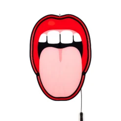 LED-koristeseinävalaisin Tongue, 41 x 58 cm