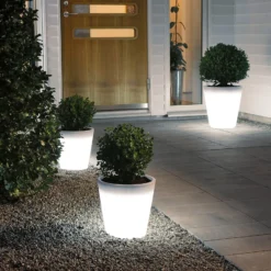 LED-kukkaruukku Assisi valaistu Ø 28 cm