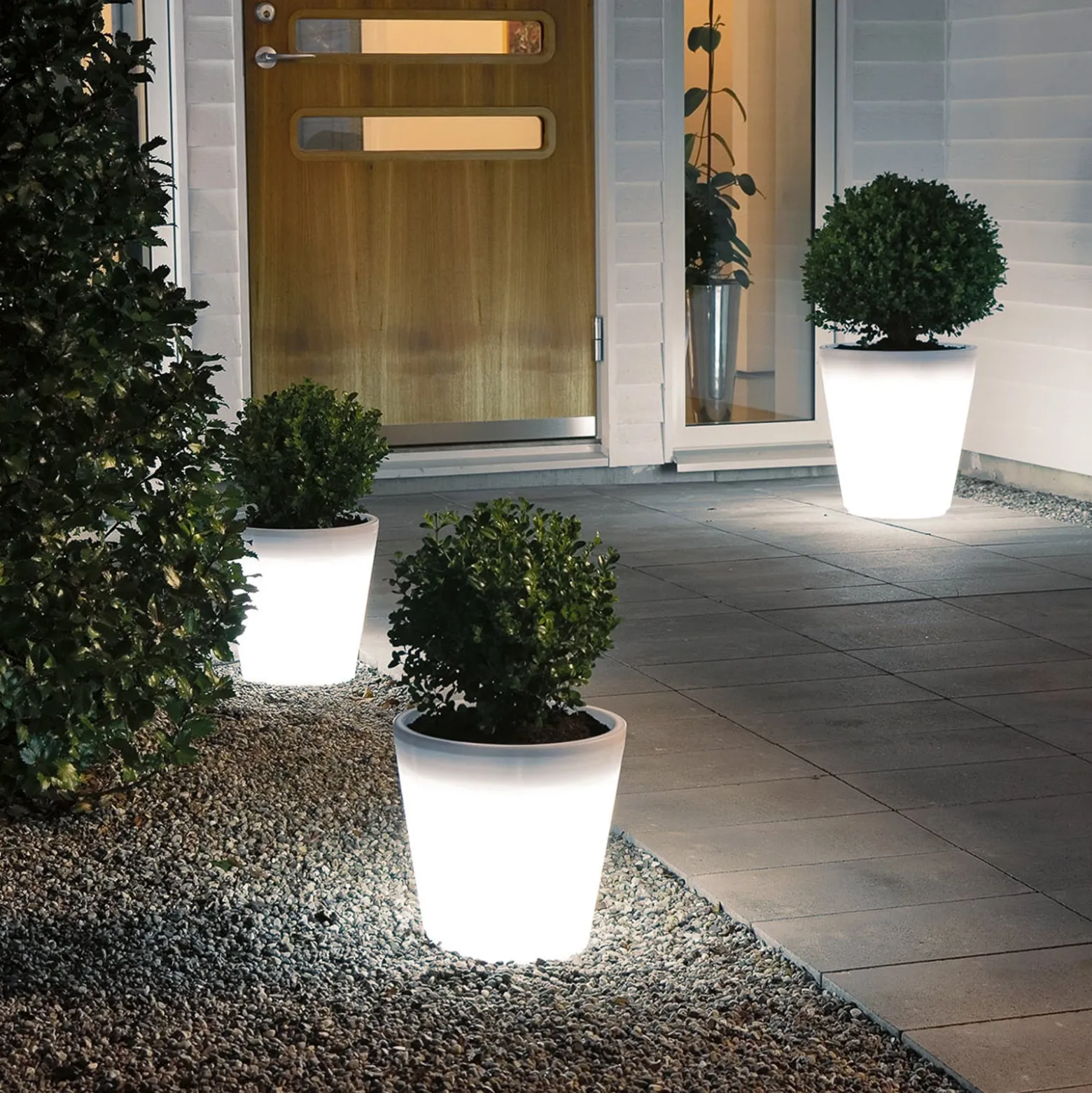 LED-kukkaruukku Assisi valaistu Ø 28 cm