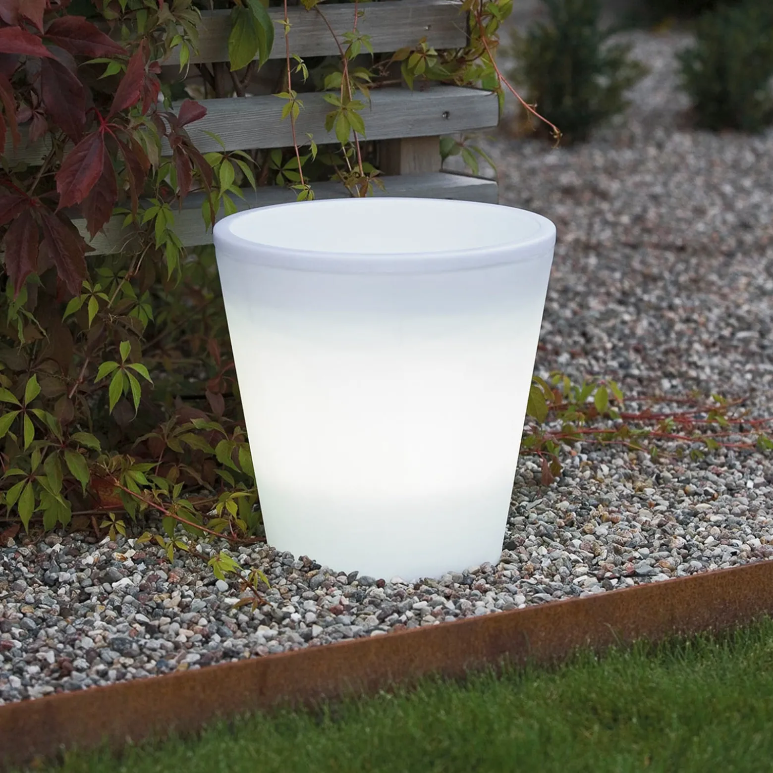 LED-kukkaruukku Assisi valaistu Ø 28 cm