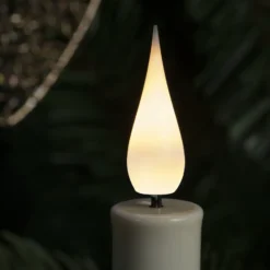 LED-kuusenkynttilät langaton valkoinen 3D, 12 osaa