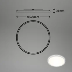 LED-kylpyhuoneen kattovalaisin Slim Drip, valkoinen, Ø 42 cm