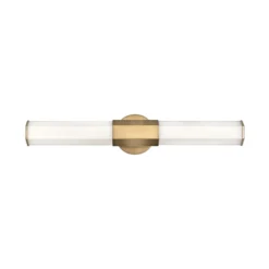 LED kylpyhuoneen seinävalaisin Facet Dual, messinki, 2-valo, leveys 66 cm