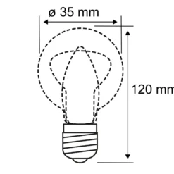 LED-kynttilä E14 4,8W hehkulanka 2 700K tuulenpuuska kirkas kirkas