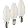 LED-kynttilä E14 4 W, 2 700 K, 3 kpl, 470 lm matta