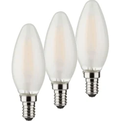 LED-kynttilä E14 4 W, 2 700 K, 3 kpl, 470 lm matta