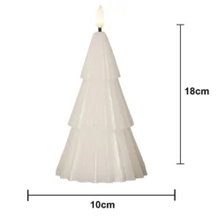 LED-kynttilä Flamme Grany, valkoinen, 18 cm, aitoa vahaa, paristokäyttöinen