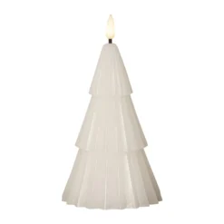 LED-kynttilä Flamme Grany, valkoinen, 18 cm, aitoa vahaa, paristokäyttöinen