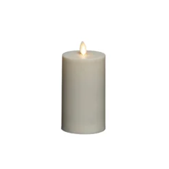 LED-kynttilä IP44 kermanvalkoinen sileä Korkeus 18cm