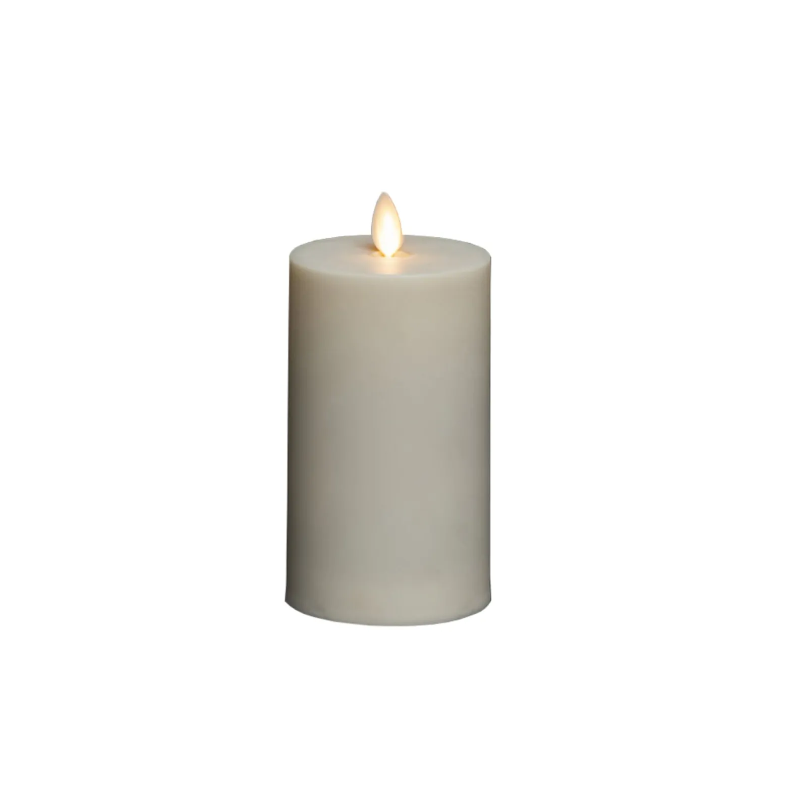 LED-kynttilä IP44 kermanvalkoinen sileä Korkeus 18cm