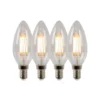 LED-kynttilälamppu E14 4W 2700K himmennettävä 4 kpl:n sarja