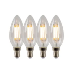 LED-kynttilälamppu E14 4W 2700K himmennettävä 4 kpl:n sarja