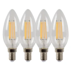 LED-kynttilälamppu E14 4W 2700K himmennettävä 4 kpl:n sarja