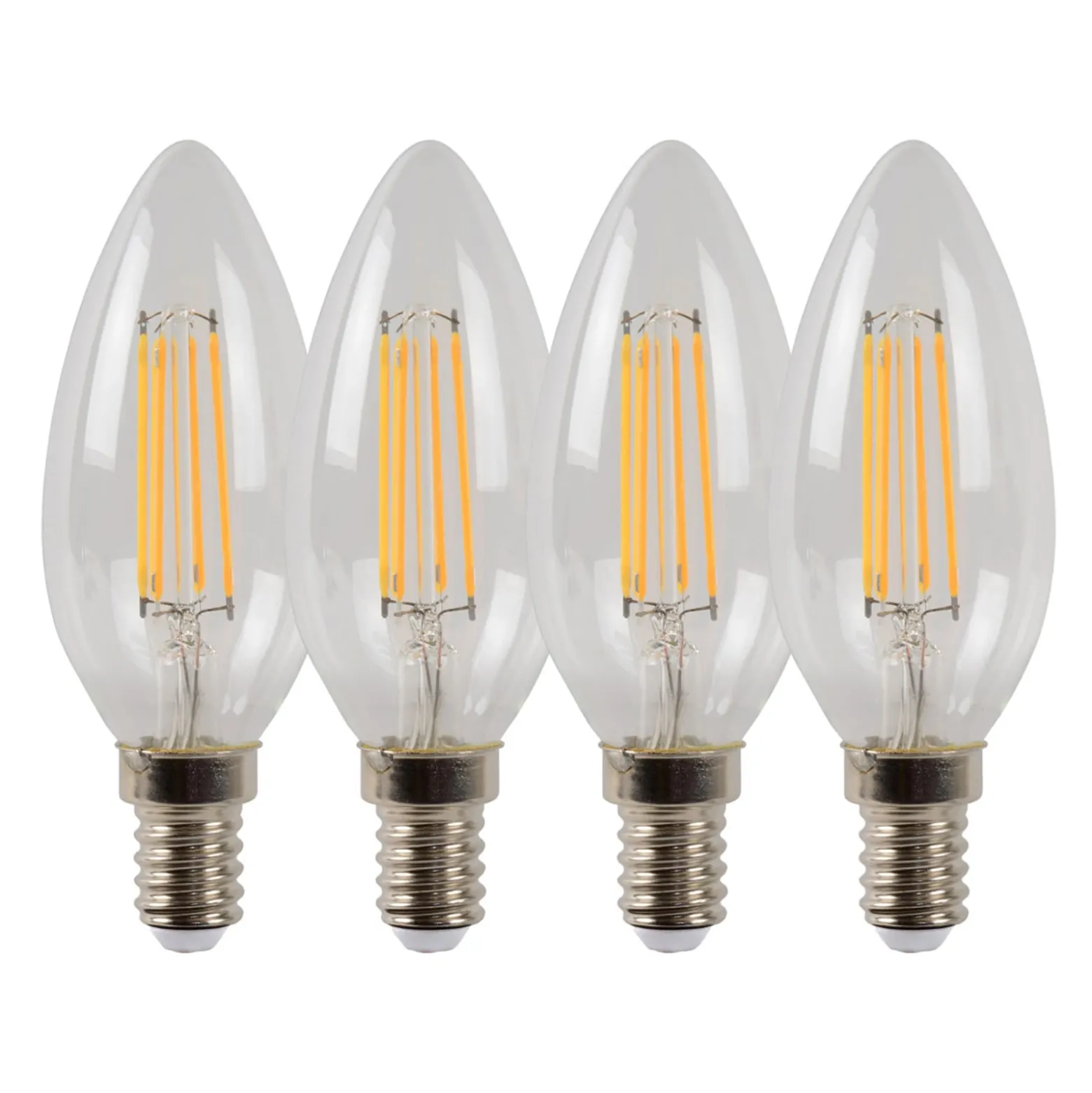 LED-kynttilälamppu E14 4W 2700K himmennettävä 4 kpl:n sarja
