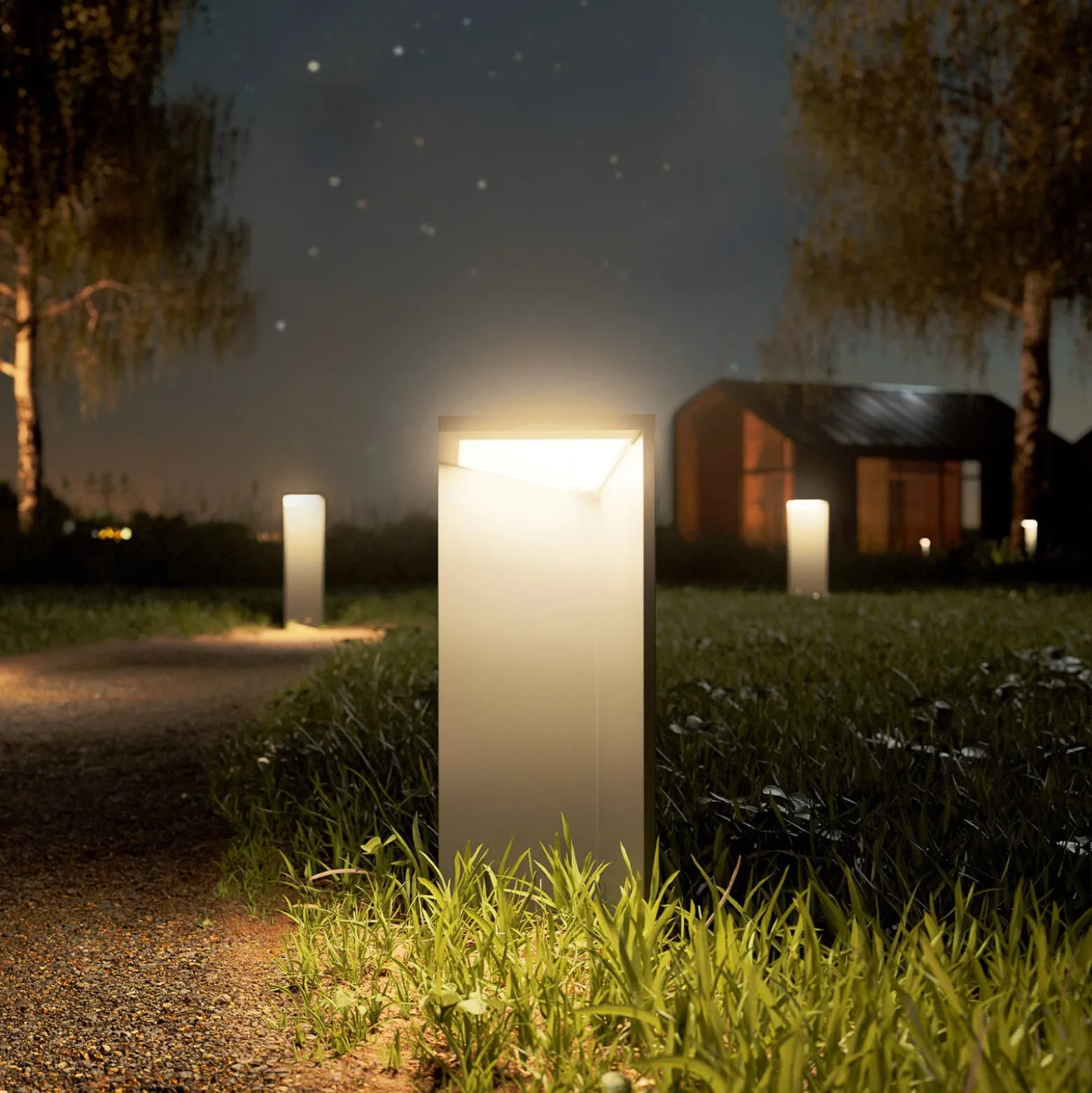 LED ladattava aurinkovalaisin Nusolar antrasiitti, korkeus 34cm