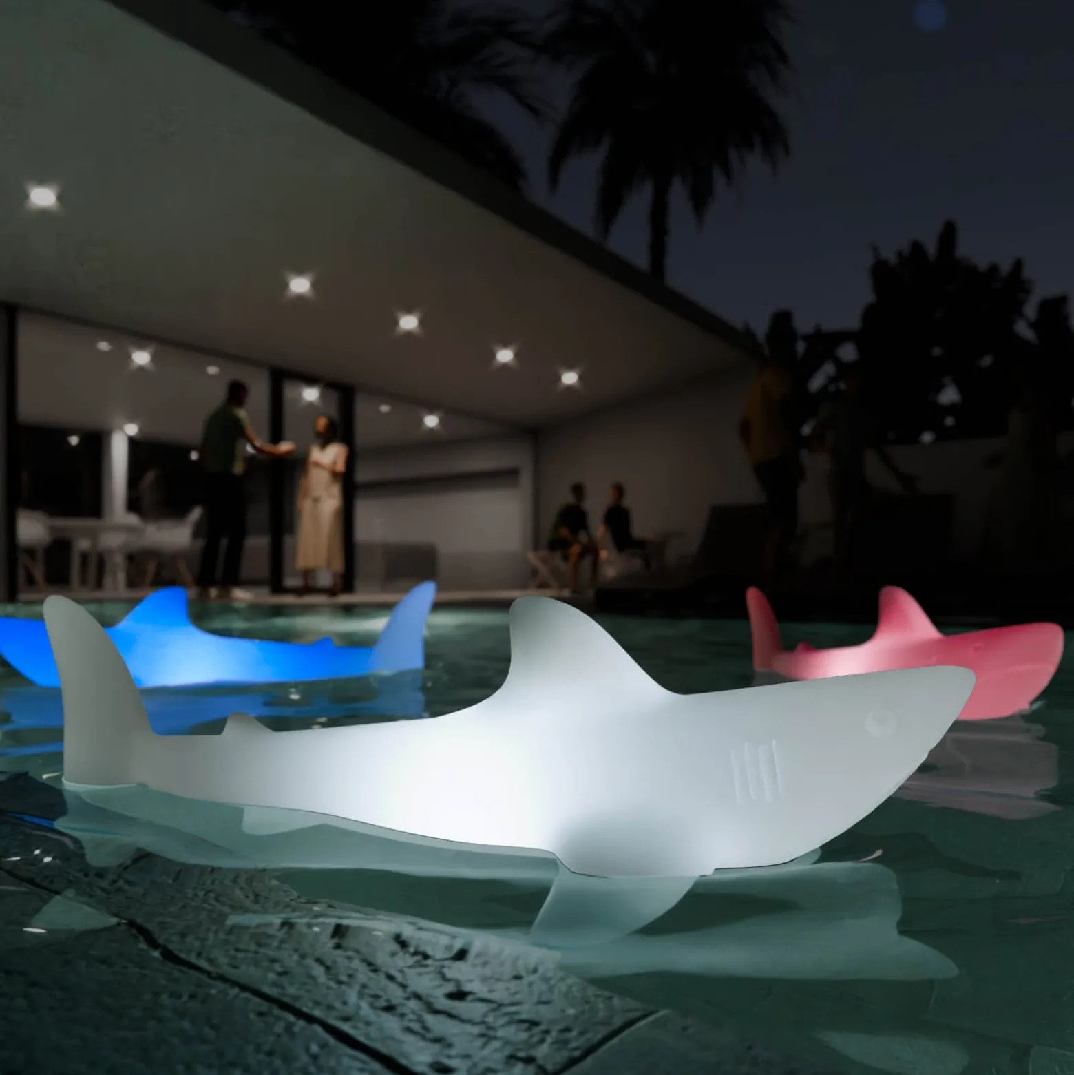 LED-ladattava lamppu BOBB hai-lamppu, kelluva, RGBW