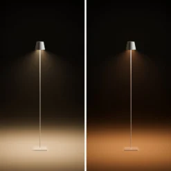 LED ladattava lattiavalaisin Nuindie IP54 120 cm pyöreä USB-C