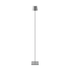 LED ladattava lattiavalaisin Nuindie IP54 120 cm pyöreä USB-C grafiitti