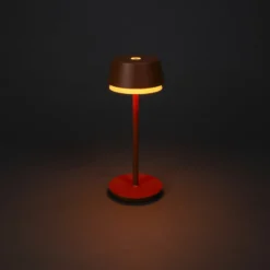 LED-ladattava pöytävalaisin Lyon, terrakotta, IP54, himmennin, CCT, RGB