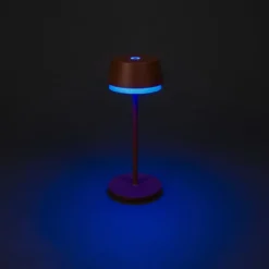 LED-ladattava pöytävalaisin Lyon, terrakotta, IP54, himmennin, CCT, RGB