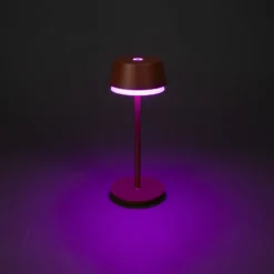 LED-ladattava pöytävalaisin Lyon, terrakotta, IP54, himmennin, CCT, RGB