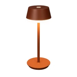 LED-ladattava pöytävalaisin Lyon, terrakotta, IP54, himmennin, CCT, RGB