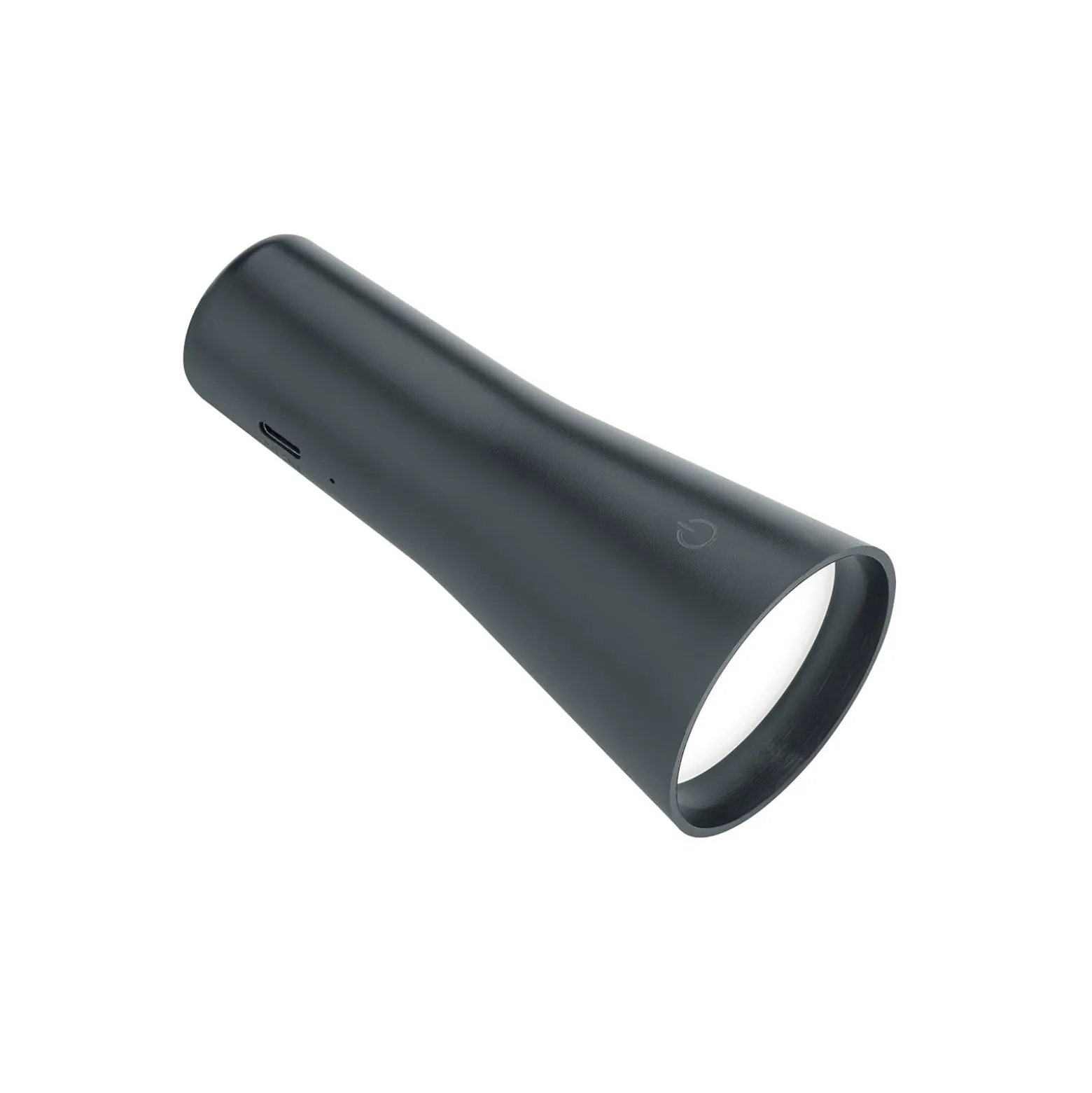 LED ladattava pöytävalaisin Maxi, musta, metalli, himmennettävä, 36 cm