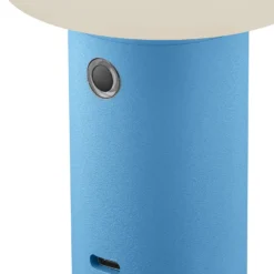LED-ladattava pöytävalaisin Tiny-B, pastellinsininen, korkeus 13 cm, IP54