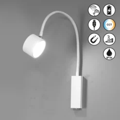 LED ladattava seinävalaisin Magnetics flex, valkoinen, himmennettävä,