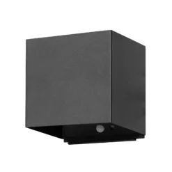 LED-ladattava seinävalaisin Magnetics, musta, 120°, ylös/alas, tunnistin