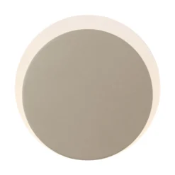 LED-ladattava seinävalaisin Sun-B, hiekanvärinen, Ø 15cm, IP54, himmennin
