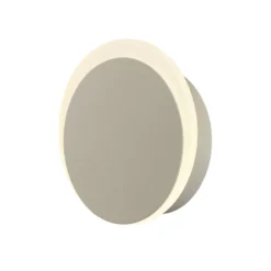 LED-ladattava seinävalaisin Sun-B, hiekanvärinen, Ø 15cm, IP54, himmennin