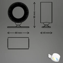 LED-ladattava seinävalaisin Tari, valkoinen, CCT, kosketushimmennin,