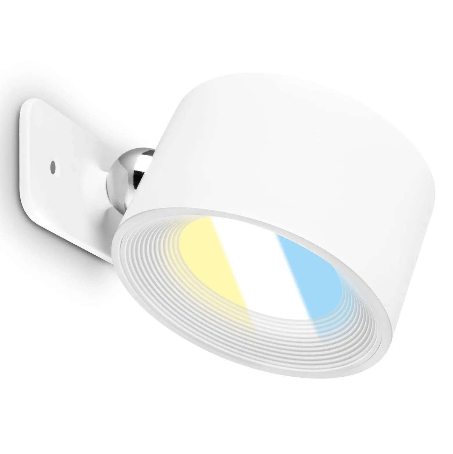 LED-ladattava seinävalaisin Tari, valkoinen, CCT, kosketushimmennin,
