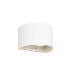 LED-ladattava ulkoseinävalaisin Talent, valkoinen, leveys 16 cm, anturi