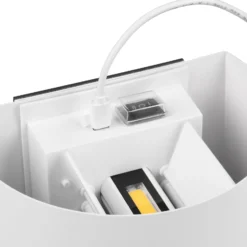 LED-ladattava ulkoseinävalaisin Talent, valkoinen, leveys 16 cm, anturi