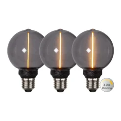 LED-lamppu DecoLED One G80 E27 2W musta 1800K 3-vaiheisesti