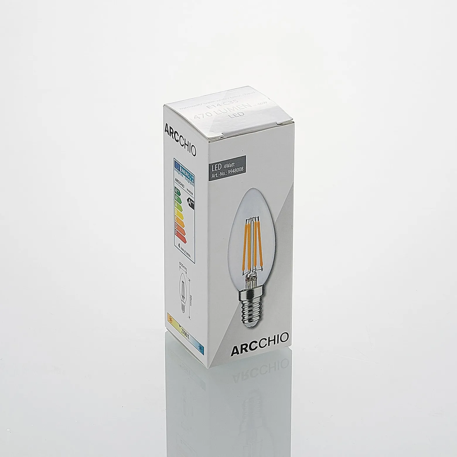 LED-lamppu E14 Filament 4W 2700K 3-portainen himmennettävä