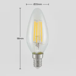 LED-lamppu E14 Filament 4W 2700K 3-portainen himmennettävä