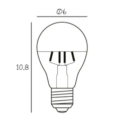 LED-lamppu E27, kultainen heijastin, 3,6 W, 2 700 K, himmennettävä