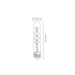 LED-lamppu E27 putki T30 5W 2 200 K himmennys 15cm
