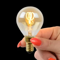 LED-lamppu E14 3W drop amber 2,200K himmennettävä