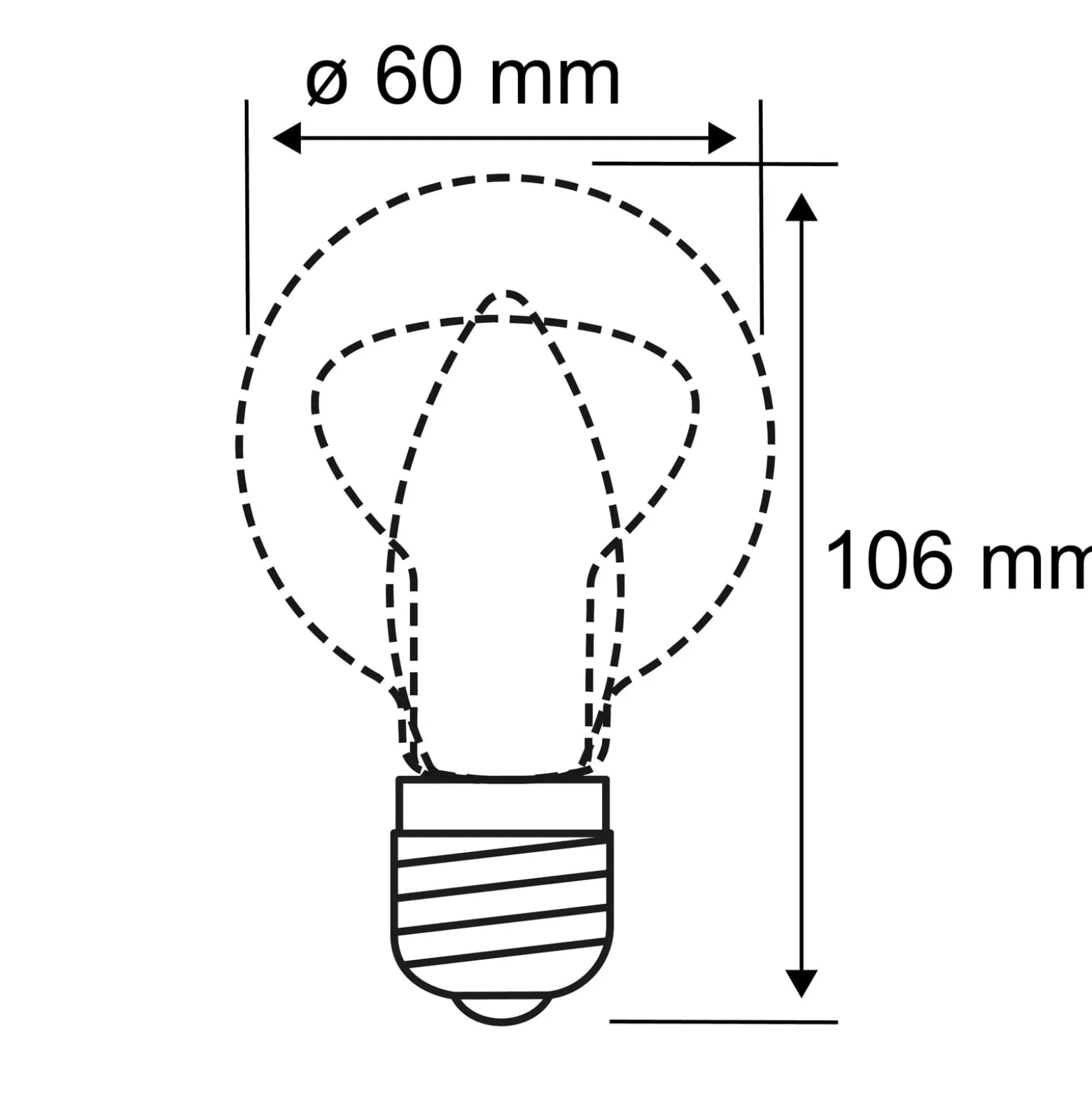 LED-lamppu E27 7,5W hehkulanka 2 700 K, kirkas himmennettävä