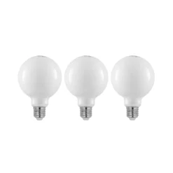 LED-lamppu E27 4W 2700K G95 Globe himmennettävä opaali 3 kpl