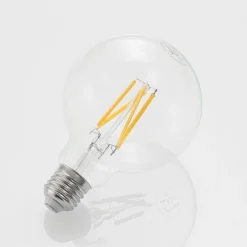LED-lamppu G95 E27, 8 W, 2 700 K, hehkulanka, kirkas, himmennettävä